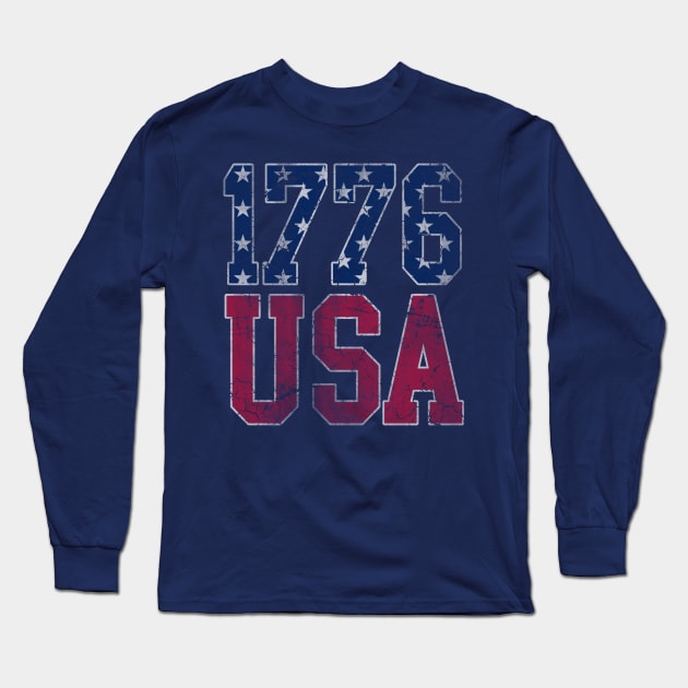 Patriotic 1776 USA America 4th of July Independence Day Long Sleeve T-Shirt by E